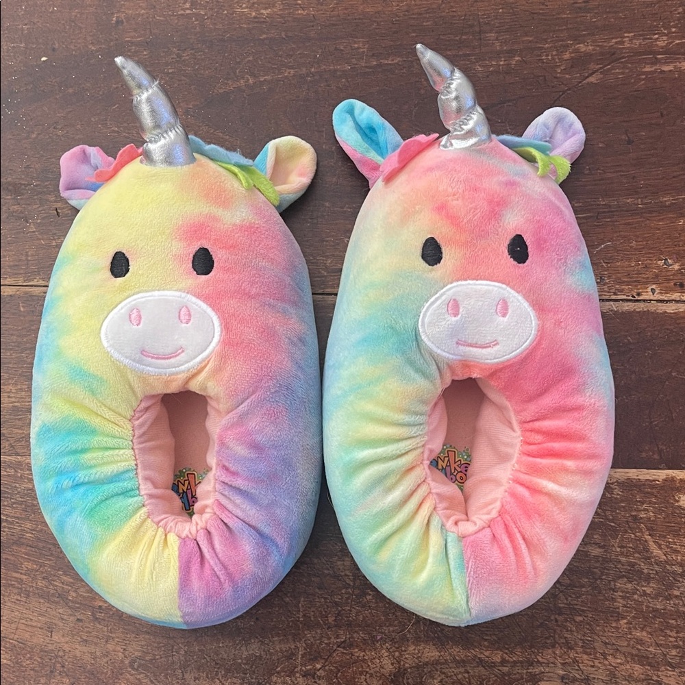 Colorful Yankee Toybox Unicorn slippers size xxl 4/5